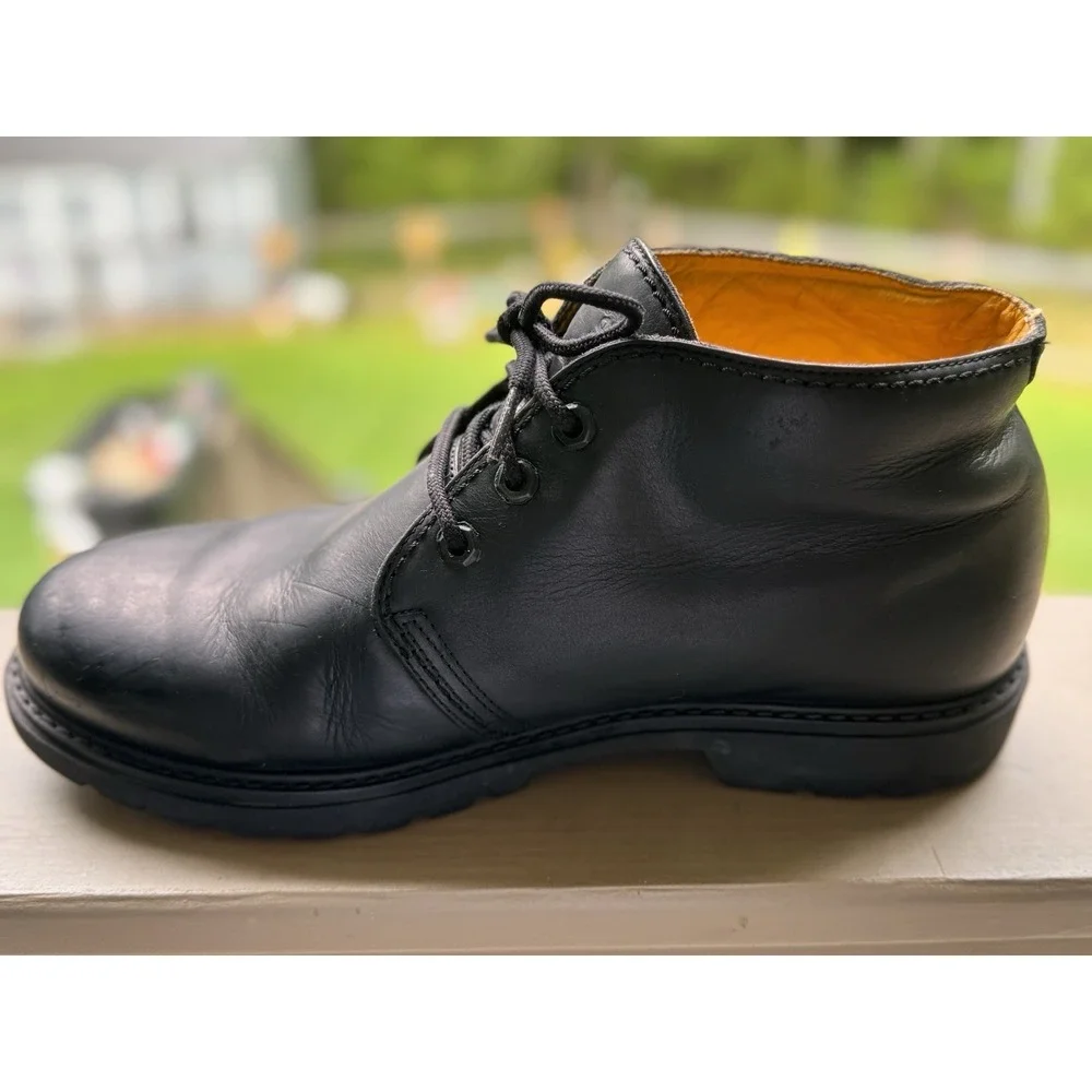 Vintage Havana Joe Chukka Boots Mens US 11.5 EU 45 Black Leather Made Spain